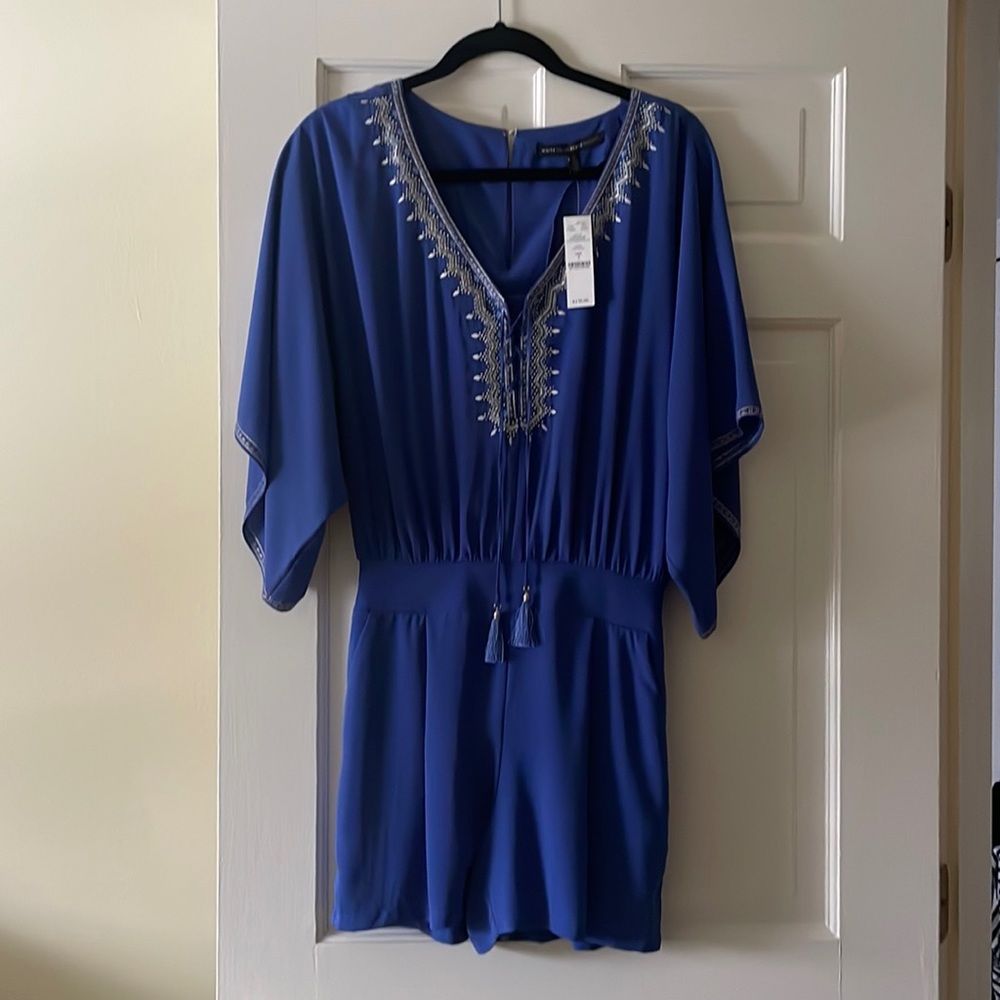 NWT WHBM royal blue romper